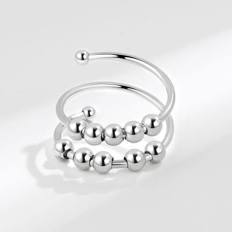 Adjustable Beaded Fidget Ring