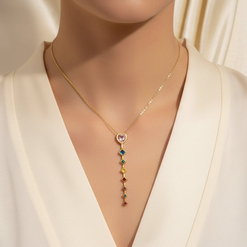 Multicolor Gemstone Heart