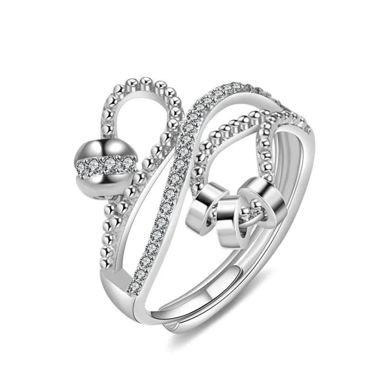 Spinner Rings With Lines Pattern
